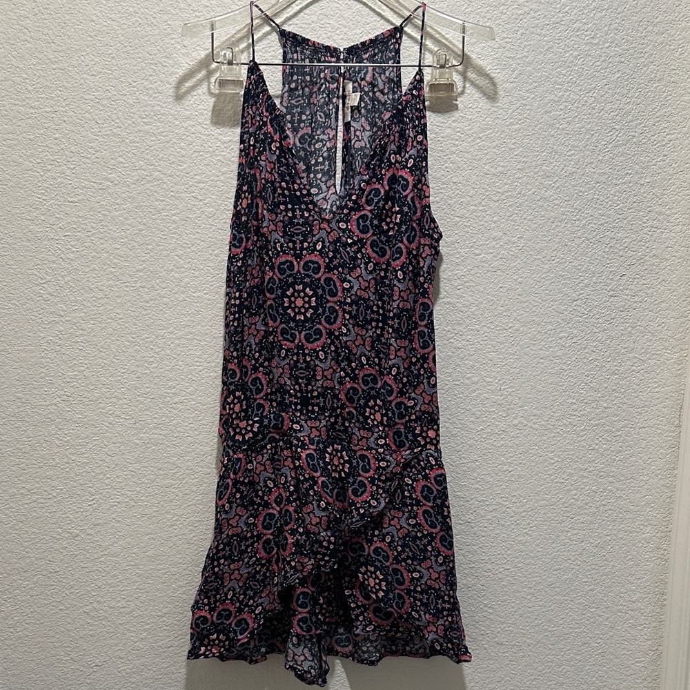 Ella Moss Floral Navy and Pink Romper Size XS‎